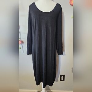 NWT Avenue Jersey Knit Midi Dress With Pockets Plus Size 2X